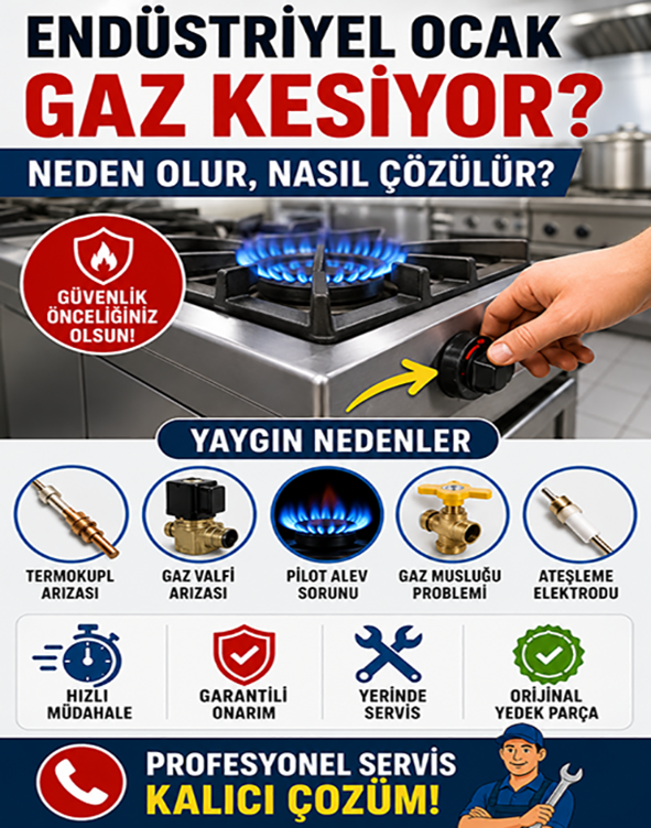 Endüstriyel Ocak Gaz Kesiyor